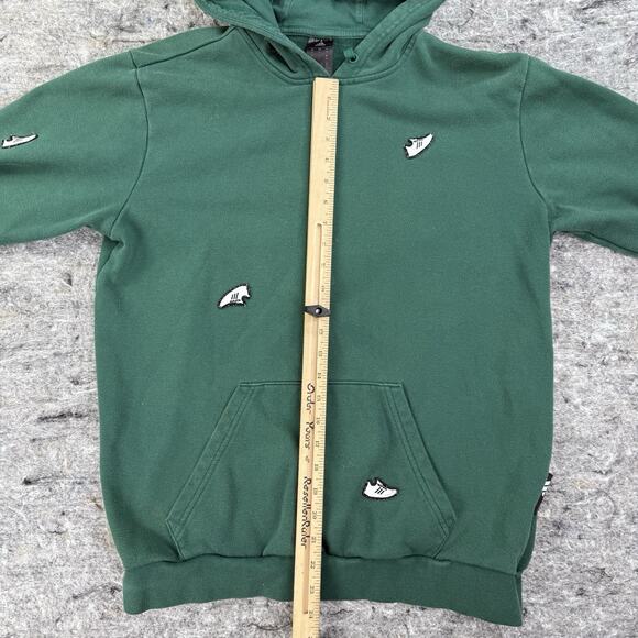 Adidas Hoodie Mens M Green Undeniable Shoes All Over Sweatshirt Embroidered‎ - Picture 5 of 11